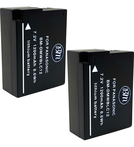 2 Baterias Premium Dmw-blc12 P/panasonic Lumix 7.2v 1200mah