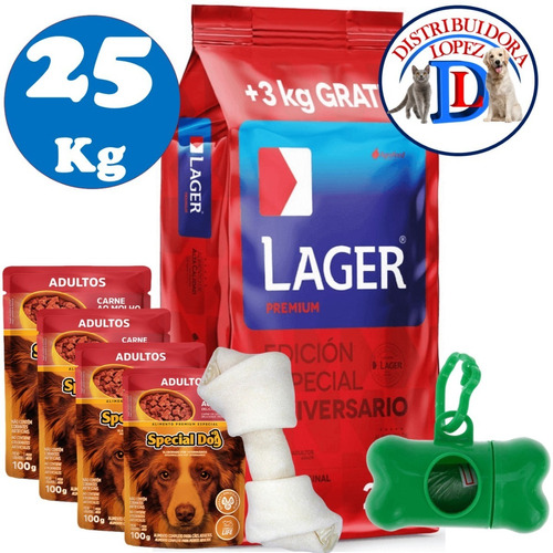Lager Adulto 22 + 2kg + 4 Pate + 6 Pagos