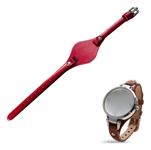 Correa De Reloj De Cuero De Pu Con Hebilla, Pulsera De Reloj