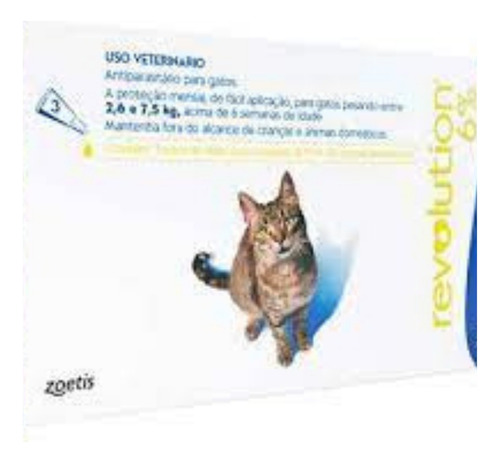 Anti Pulgas Revolution 45mg Gatos Até 7,5 Kg Com 4 Pipetas