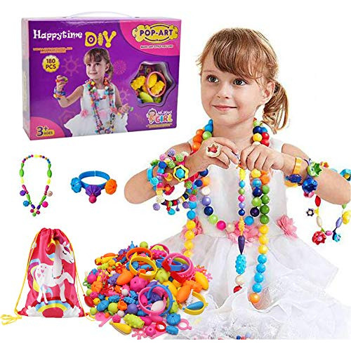 Snap Pop Beads Girls Toy 180 Piezas Diy Jewelry Marking...