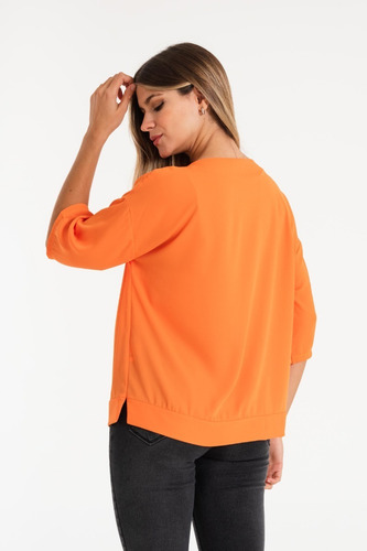 Blusa Crep Manga Ancha 3/4 Dany