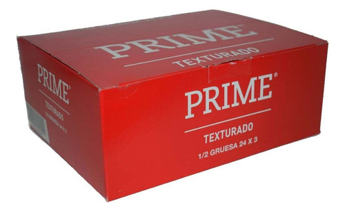 Preservativos Prime Texturados 1/2 Gruesa 24 Cajitas x3 (72 Unidades)