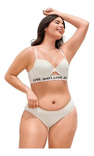 Brassiere Love Con Panty Mas Tanga Blanco Cklass 810-76