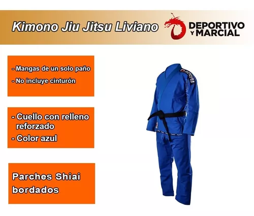 Kimono Jitsu Azul Shiai Liviano Tramado Brazilian Bjj