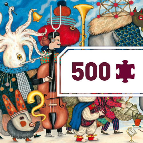 Puzzle Orquesta De Fantasía Djeco 97cm X 33cm 500 Piezas