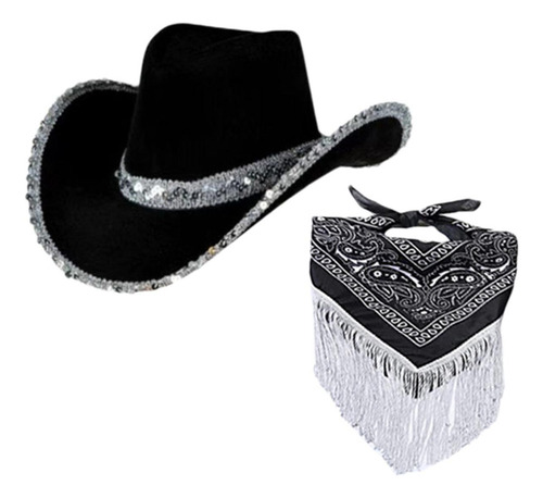 Sombrero De Vaquero Occidental Con Conjunto De Pañuelo Con