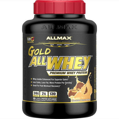 Proteina Allmax Whey Gold 5 Lbs Los Sabores Sabor Chocolate Peanut Butter