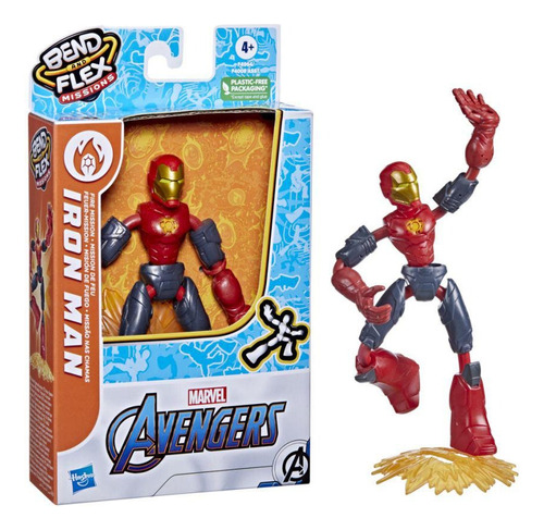 Figura Marvel Bend And Flex Missions Ironman