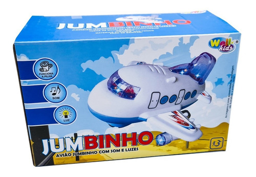 Imagem 2 de 3 de Avião Bate Bate E Volta Com Som E Luz Jumbinho - Welmix