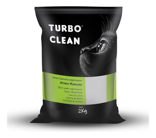 Arena Sanitaria Para Gatos Turbo Clean Aroma Manzana 2kg