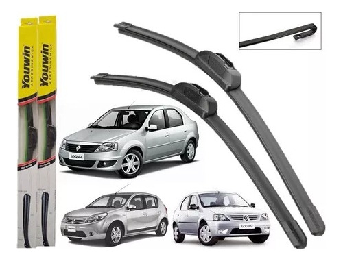 Par Plumillas Limpiaparabrisas Renault Logan/sandero 2007-16