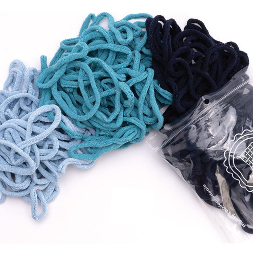 Paquete Atlántico Lotta Loops Azul Polvo Y Pavo Real 6 Agarr