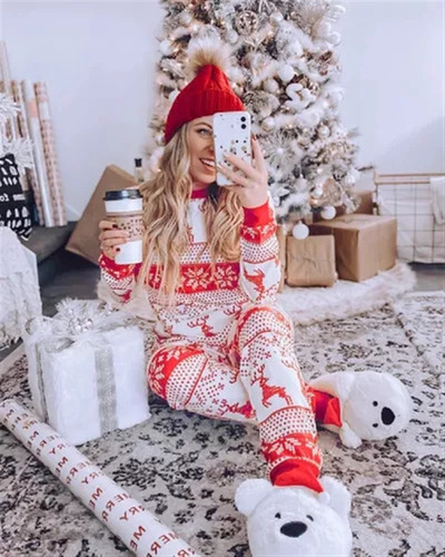 Conjunto De Pijama Navideño Familiar For Pareja