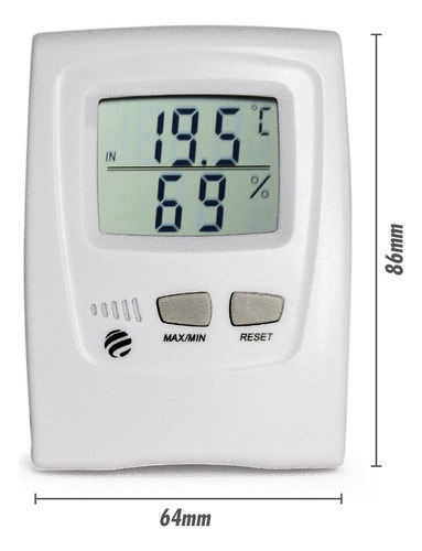 Termo-higrometro Digital Com Temperatura Interna /externa In