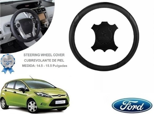 Funda Cubrevolante Negro Piel Ford Fiesta Hb 2011 A 2013