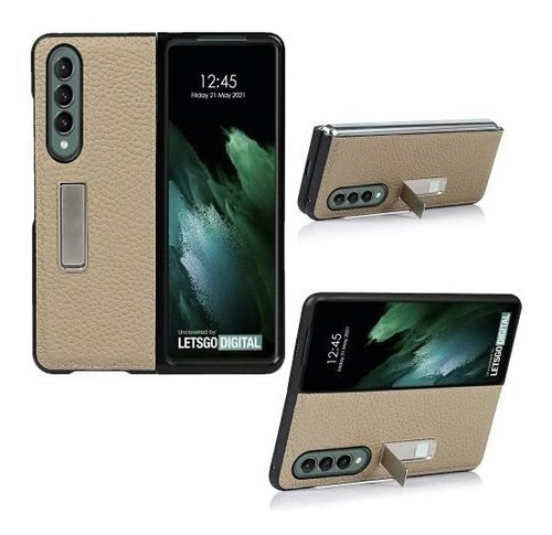 Jws-c Samsung Galaxy Z Fold 3 5g - Funda De Piel Auténtica C