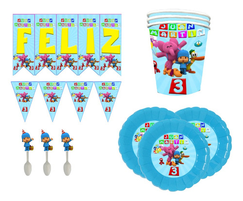 Decoración Personalizado Pocoyo Para Fiestas