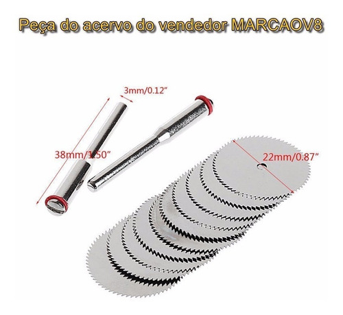 2 Suportes + 10 Discos Hss De 22 Mm P Micro Retifica Dremel