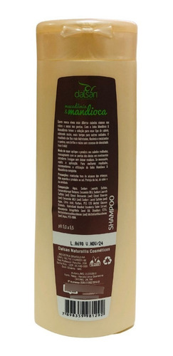Shampoo Macadâmia & Mandioca Dalsan 300ml Cabelos Oleosos