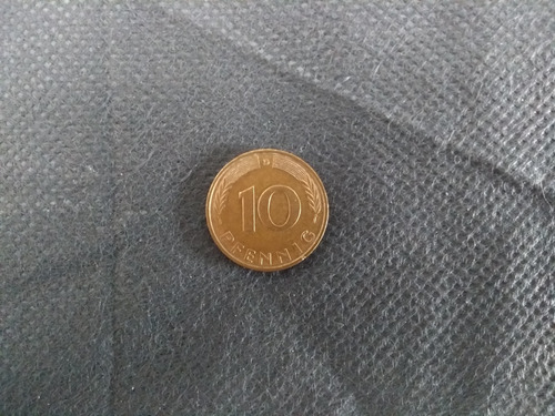 Moeda 10 Pfennig Alemanha 1984