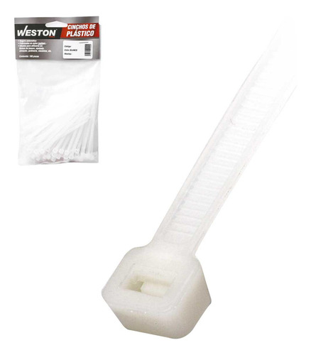  Cincho Plastico Blanco 9.0 X 760mm    (bolsa C/100) Weston 