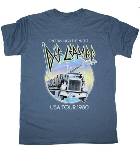 Playera Def Leppard Banda Album On Through The Night 