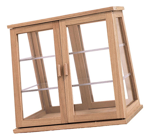 Modelo De Vitrina De Galletas 1:6 1:12, Madera De Cerezo A