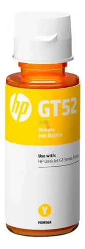 Combo De 2 Botellas De Tintas Hp Gt52 Amarilla