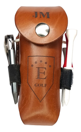 Riñonera De Cuero Vacuno Personalizada Para Set Kit De Golf