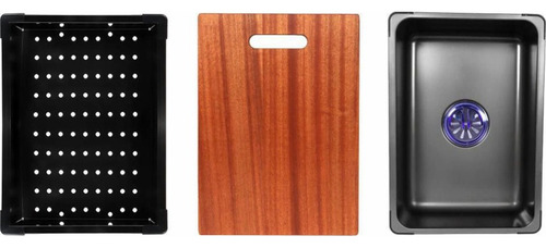 Fregadero Axcent Charlotte 1 Tina Empotrar Negro Mate 75x46 Negro