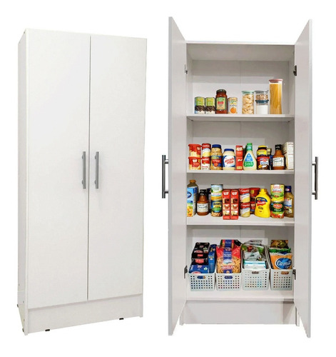Imagen 8 de 10 de Despensero 2 Puertas Cocina 60x150x30cm Organizador &