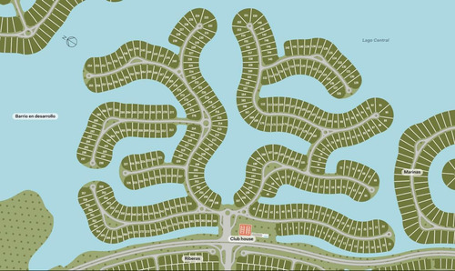 Imagen 2 de 7 de Lote Al Agua Sobre Rotonda En Barrio Costas, Puertos Del Lago, Escobar. 1241 M2.