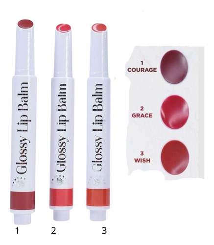 Labial Hidratante Glossy Lip Balm Click Barra Dolce Bella