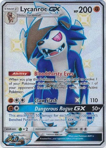 Lycanroc Gx Sv66/sv94 Shiny Ultra Raro Pokemon Tcg