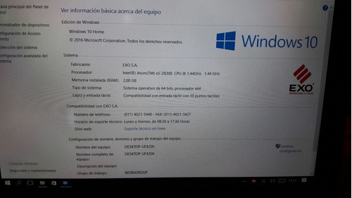 Vendo Computadora Tablet Windows 10 Panattal Tactil