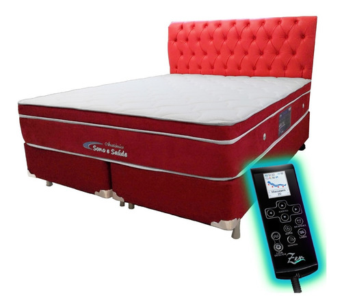 Colchão Magnético King Bio Massageador + Cromo + Pilow Visco