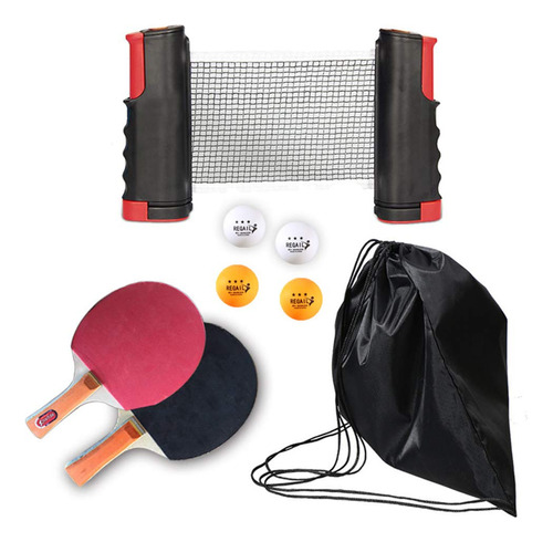 Echoine Juego Pala Tenis Mesa  2 Raqueta Ping Pong 4 Pelota