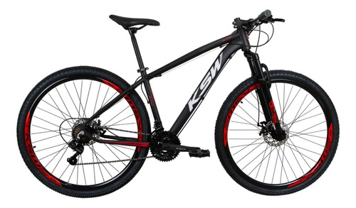 Bicicleta Aro 29 Ksw Xlt Câmbios Shimano 21v Disco Cubo Role Cor Preto/verde Tamanho Do Quadro 17