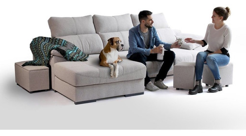 Imagen 2 de 10 de Sofa Paris Chaise 2 Cuerpos Chaise Longue