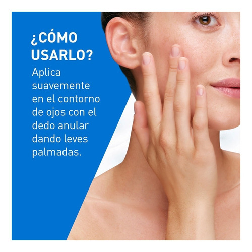 Imagen 6 de 12 de Crema Reparadora Para Contorno De Ojos CeraVe Día/Noche Para Todo Tipo De Piel De 14mL/14.2g