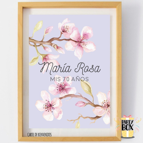 Kit Imprimible Personalizado Flores Cerezo Acuarela Lila | Cuotas sin  interés