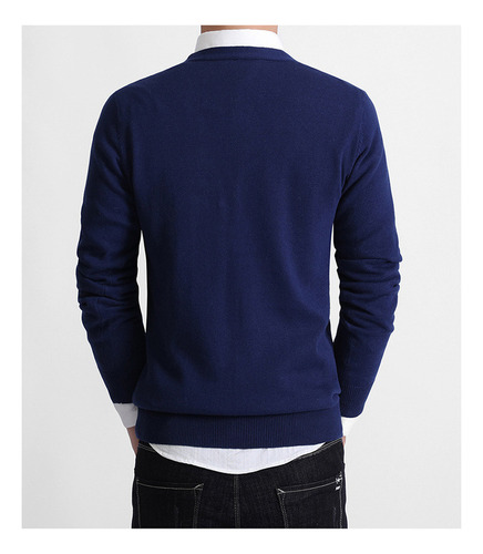 Suéter Tipo Cárdigan Con Botones Informal Para Hombre