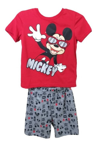 Conjunto Para Niño De Franela Y Short Mickey Mouse Disney