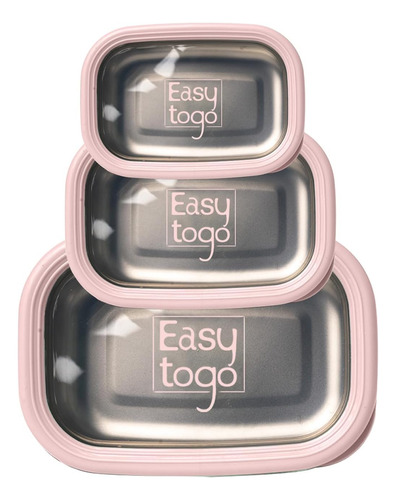 Easy Togo Paquete De 3 Recipientes Para Alimentos, Recipient