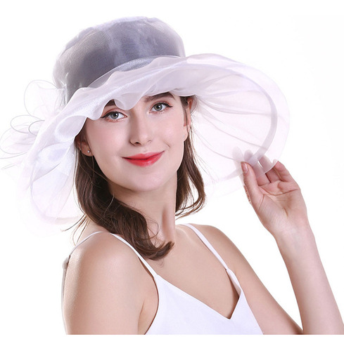 1 Gorros Elegantes De Ala Ancha For Mujer, For Bodas, Fiesta