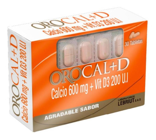 Orocal D 600 Mg Caja X 30 Tab - Unidad a $25700