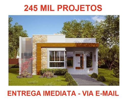 Casa Planta Baixa Autocad 245mil Projetos Prontos Frt Grátis