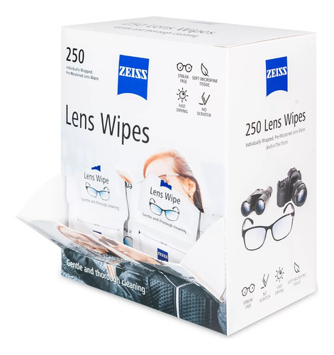 Zeiss Wipes 250 Toallas Prehumedas Caja Sellada Importado
