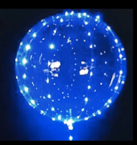 Globo Burbuja Led Azul Transparente 30 Luces Luminoso